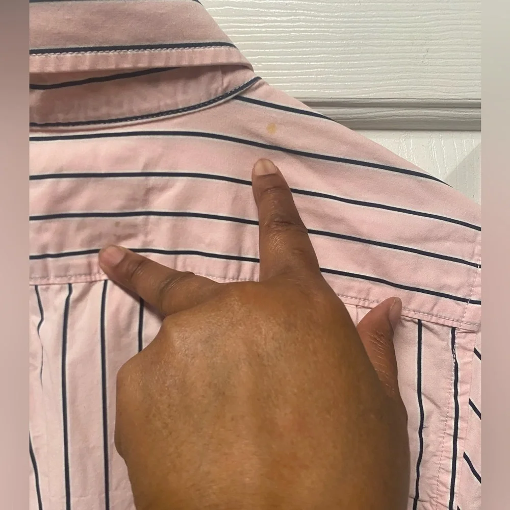 Hollister Men California Pink Stripe Size Small Button Down Shirt Long Sleeves